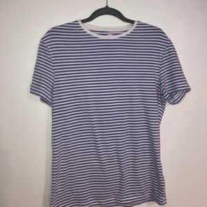 Blue and White Striped T-Shirt
